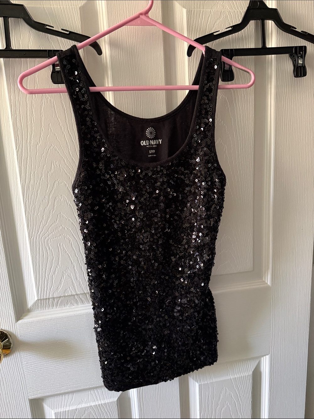 Old Navy Black Sequin Tank